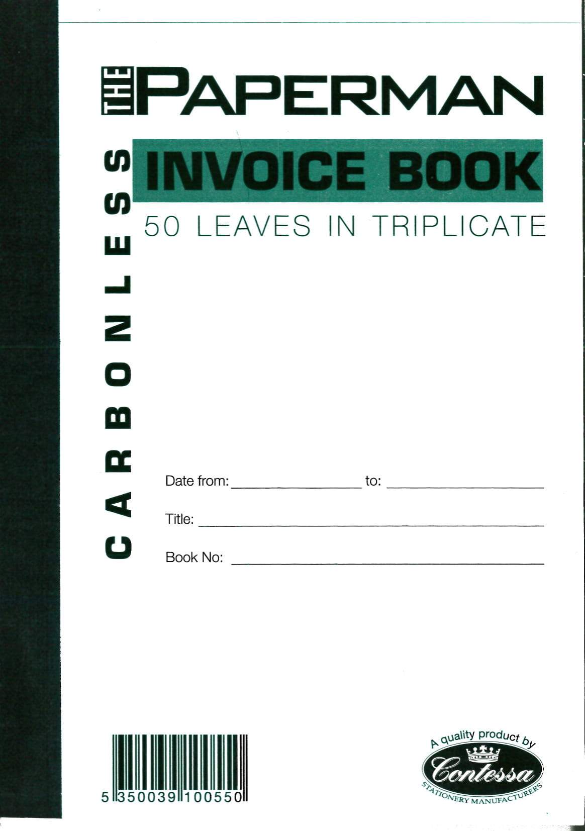 Paperman Invoice Book Triplicate