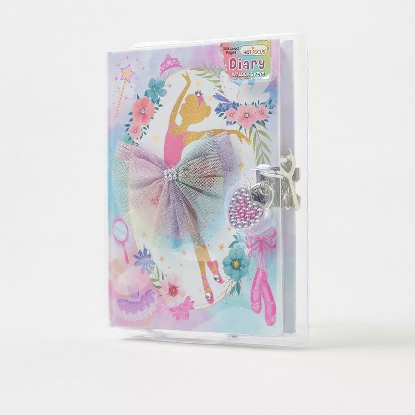 Ballerina Beauty Diary With Lock And Key
