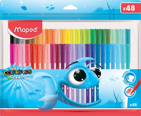 Felt Tip Pens Set X48Pcs