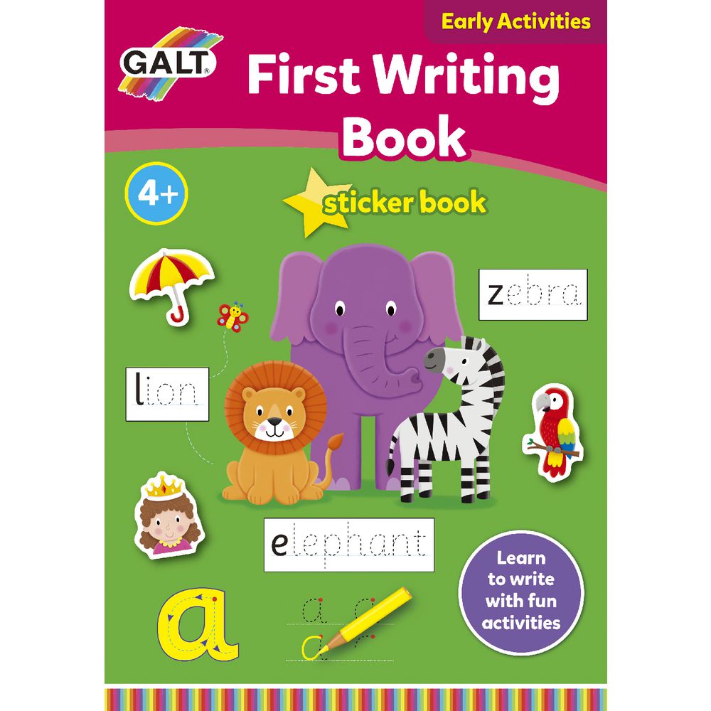First Writing Book Sticker Book Learn To Write With Fun Activities 4+