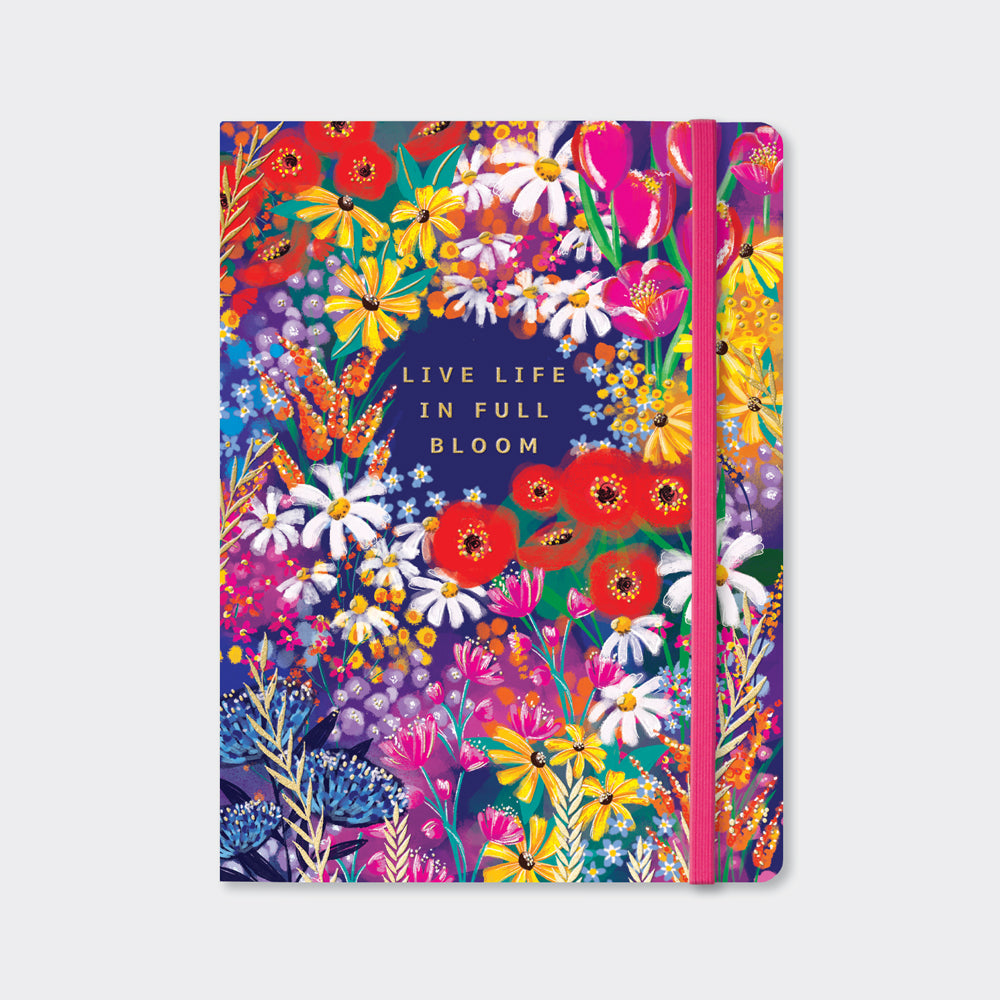 Notebook 240 Lined Pages – Live Life In Full Bloom