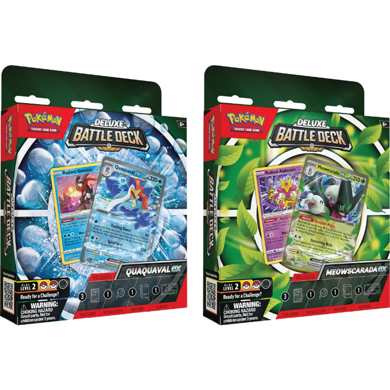 Pokemon: Quaquaval Ex & Meowscarada Ex - Deluxe Battle Deck X1 Box