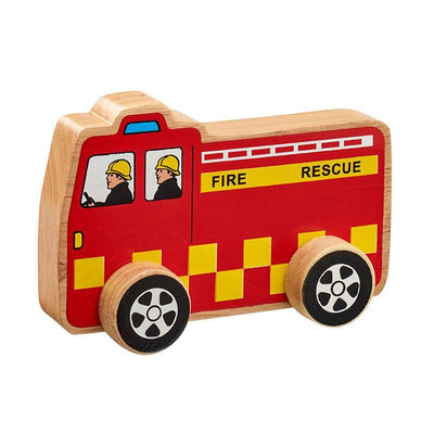 Wooden Friction Fire Truck