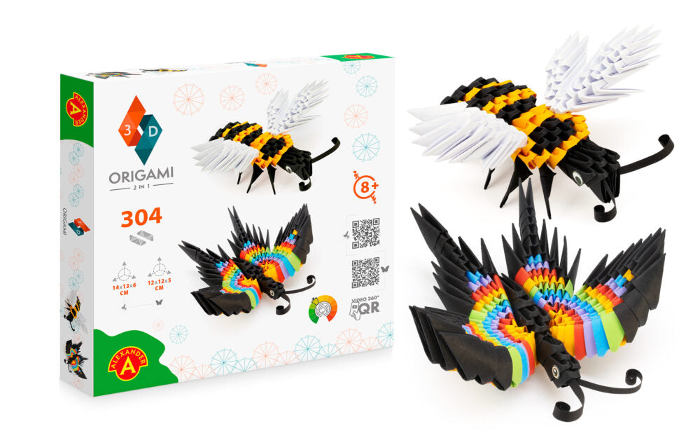 Origami 3D - 2 In 1 - Butterfly & Bee
