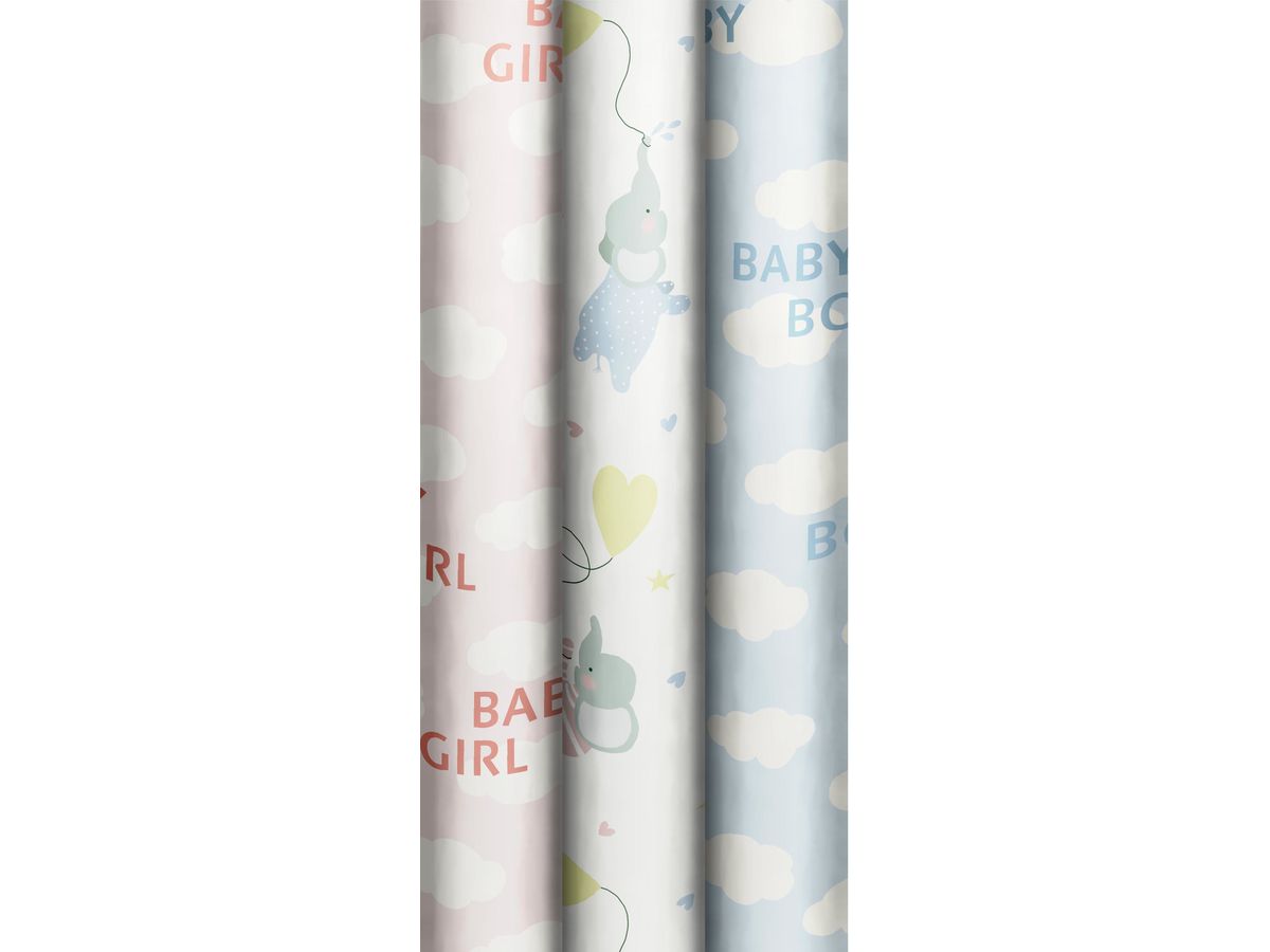 Babies Wrapping Paper Roll 70Cm X 2Mtrs