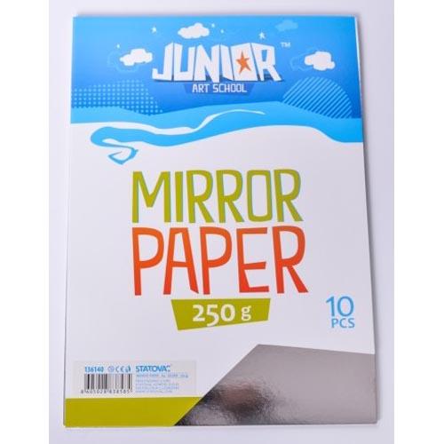 Metal Cardboard Gloss A4 - Silver X 10