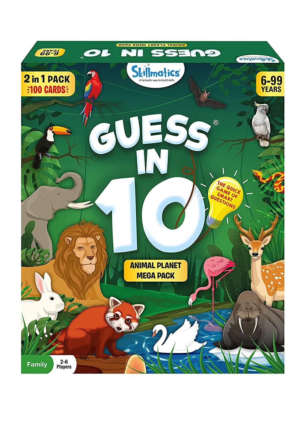 Guess In 10 Animal Planet Mega Pack - Family Card Game
