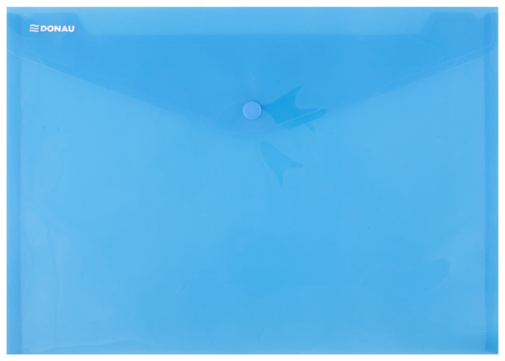 Button A4 Envelope Transparent Blue
