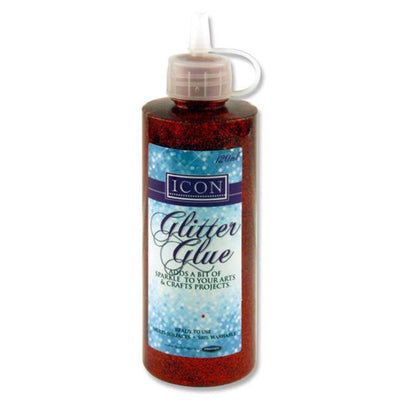 Glitter Glue Red - Large Bottle X120G