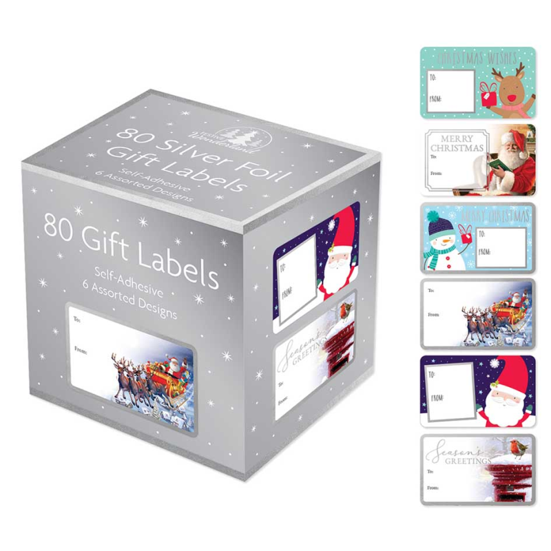 Christmas Gift Labels X80Pcs