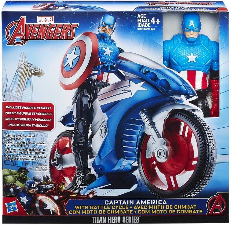 Captain America With Battle Cycle - Eduline Malta