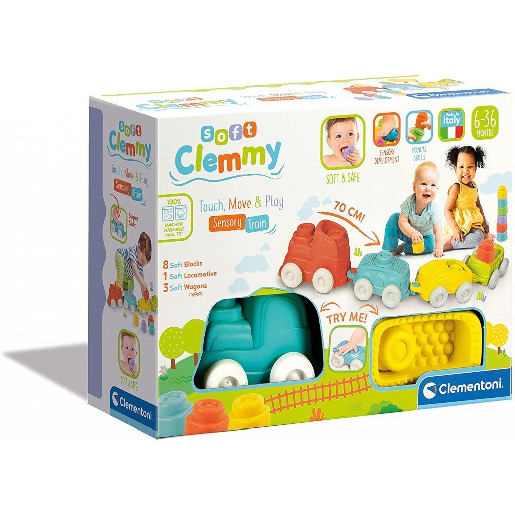 Soft Clemmy Sensory Train 70Cm - 6-36 Months