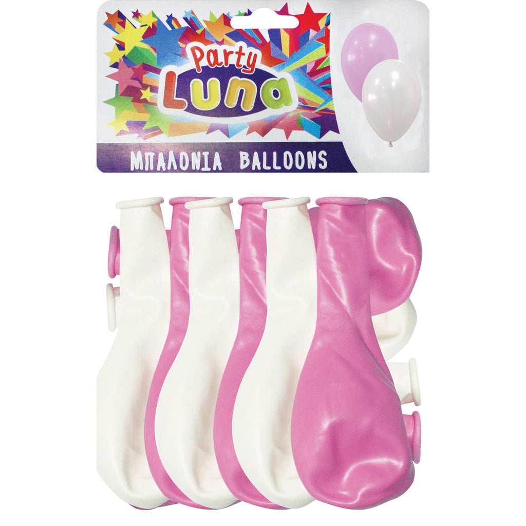 Balloons White And Pink X24 Pcs