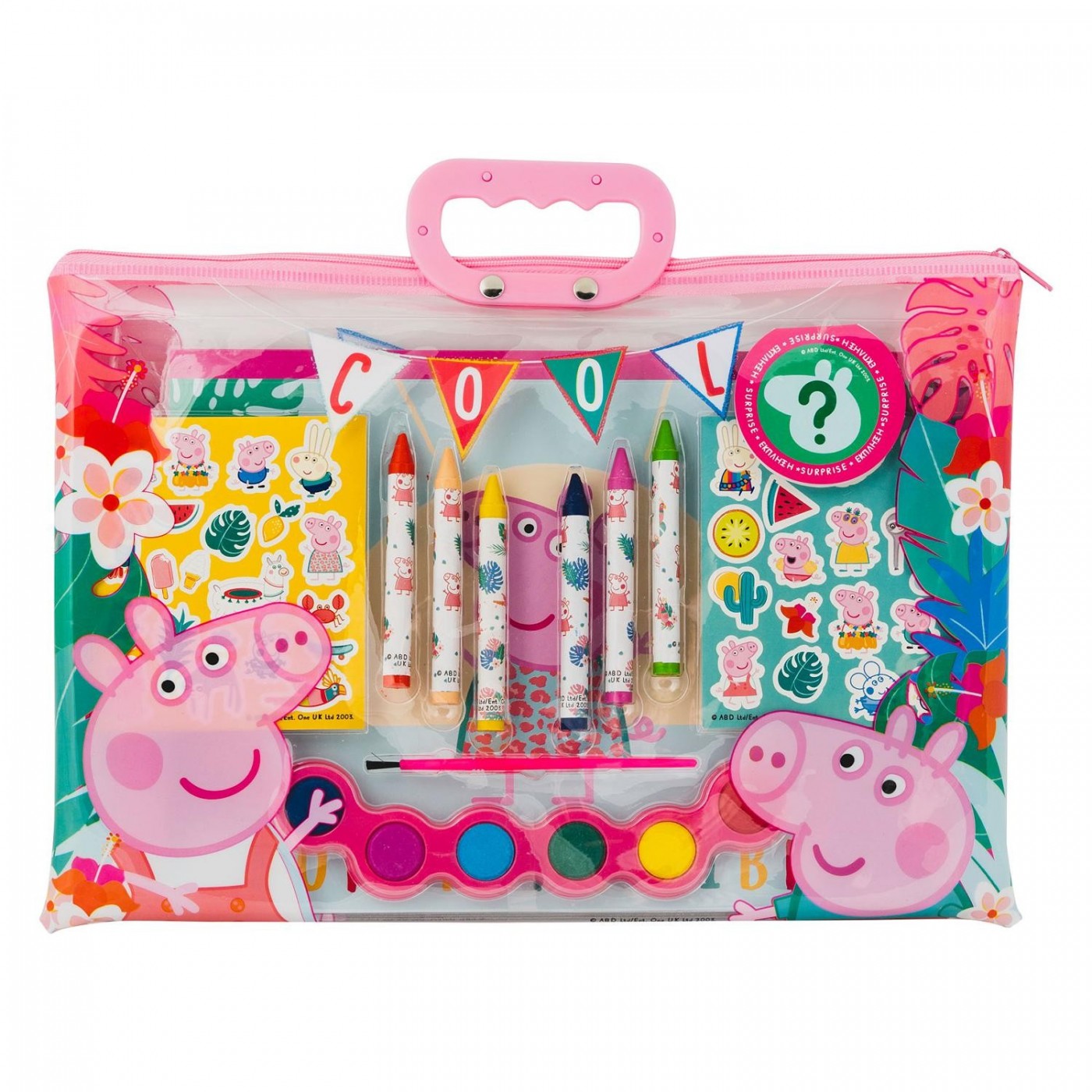 Drawing Set Peppa Pig Transparent Bag
