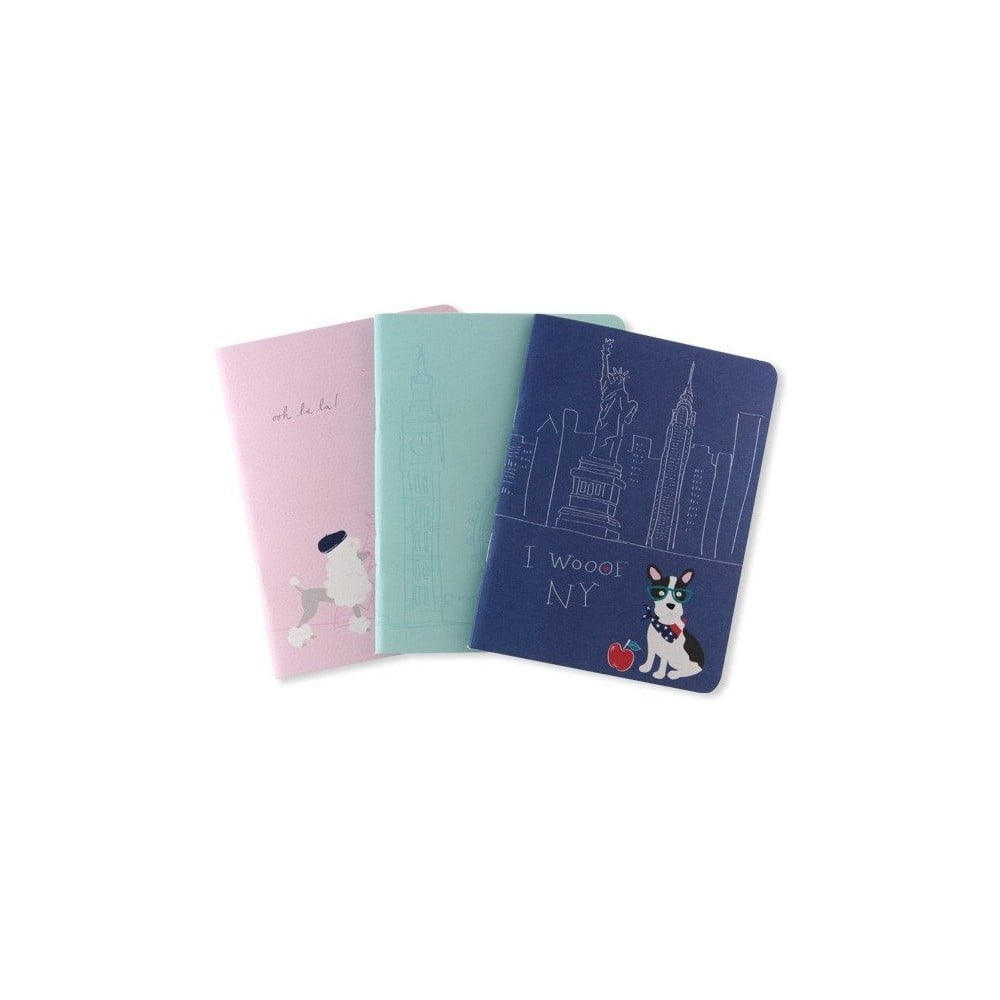 Note Book Ruled Pages - Set Of 3 Pocket Notebooks