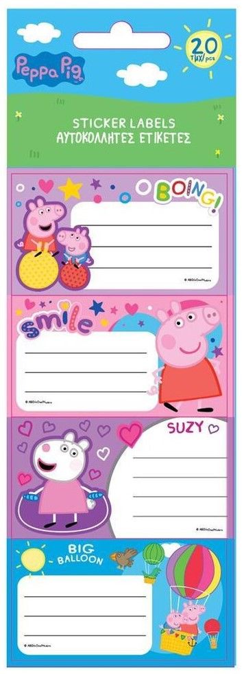 Peppa Pig School Lables X20Pcs