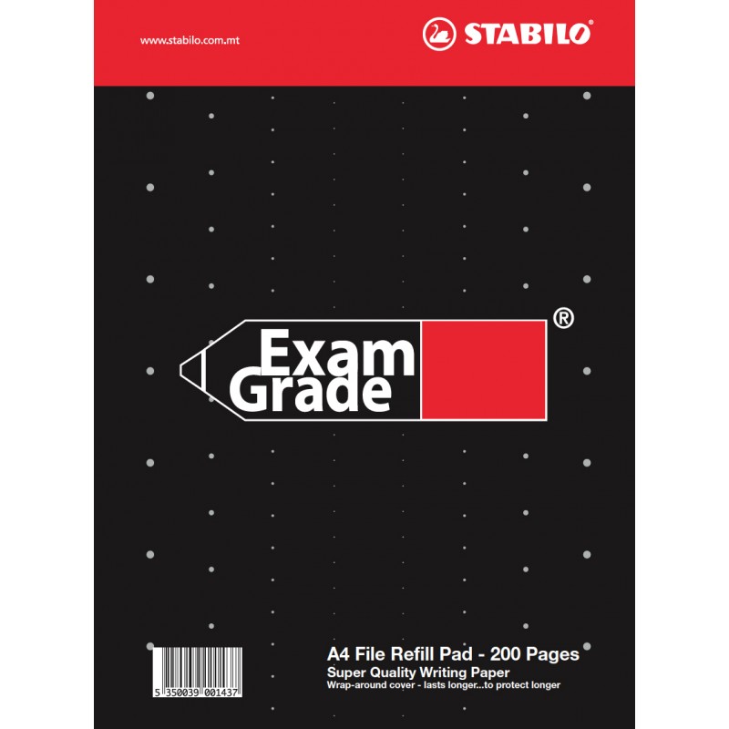 Exam Grade A4 File Refill Pad - 200 Pages