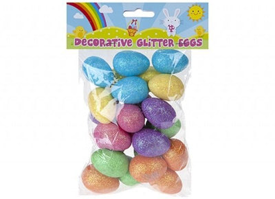 Decorated Glitter Eggs Pkt X16