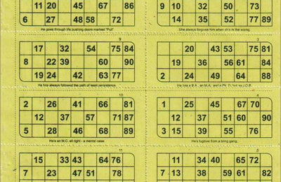 Bingo Tickets X100 Sheets