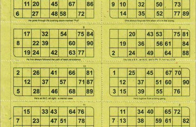 Bingo Tickets X100 Sheets
