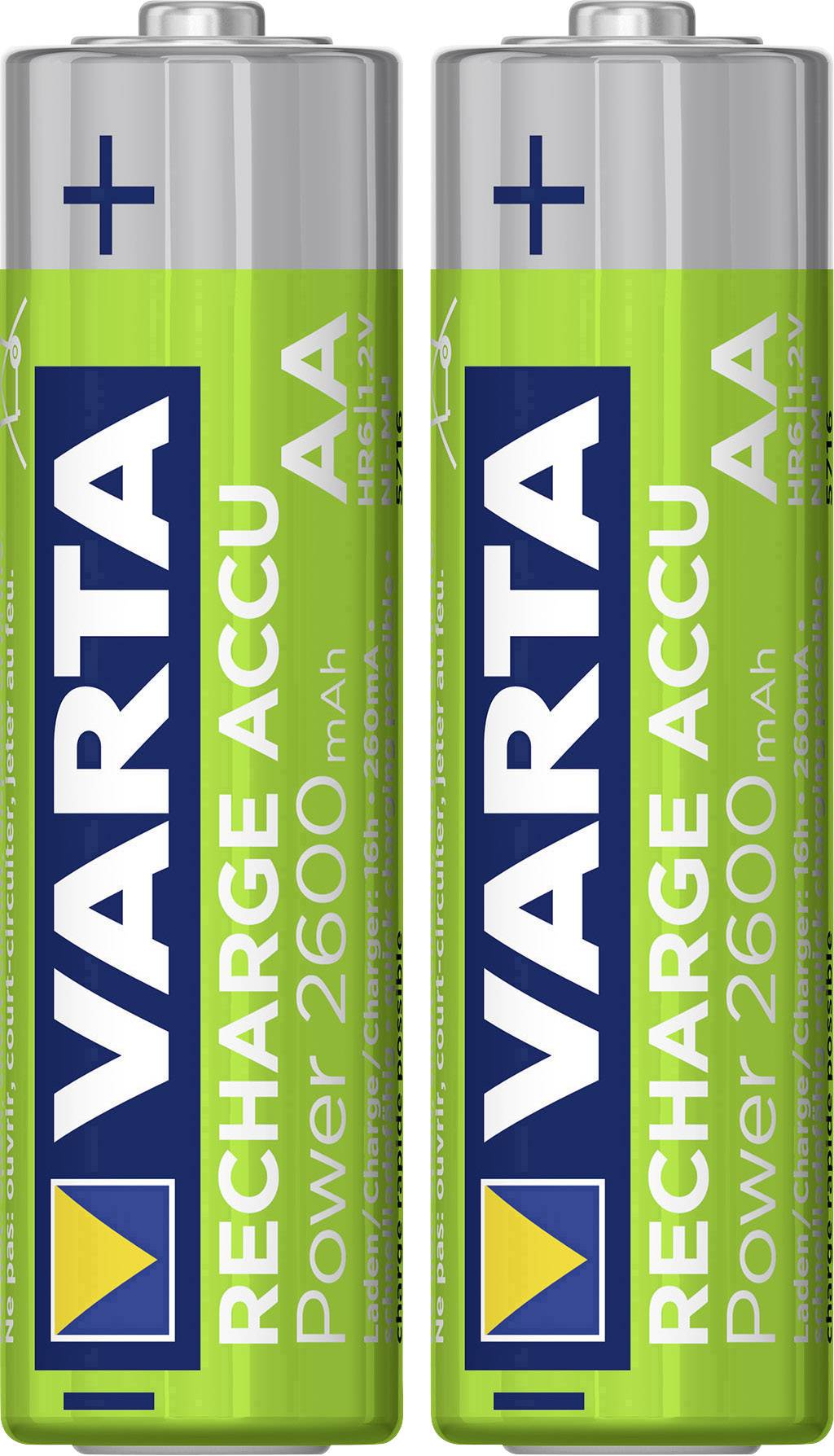Rechargeable Batteries 2600MAH 1 pkt AA X2pcs