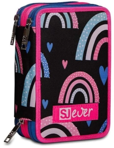 Pencil Case 3 Zip Filled Seven Wingly Girl