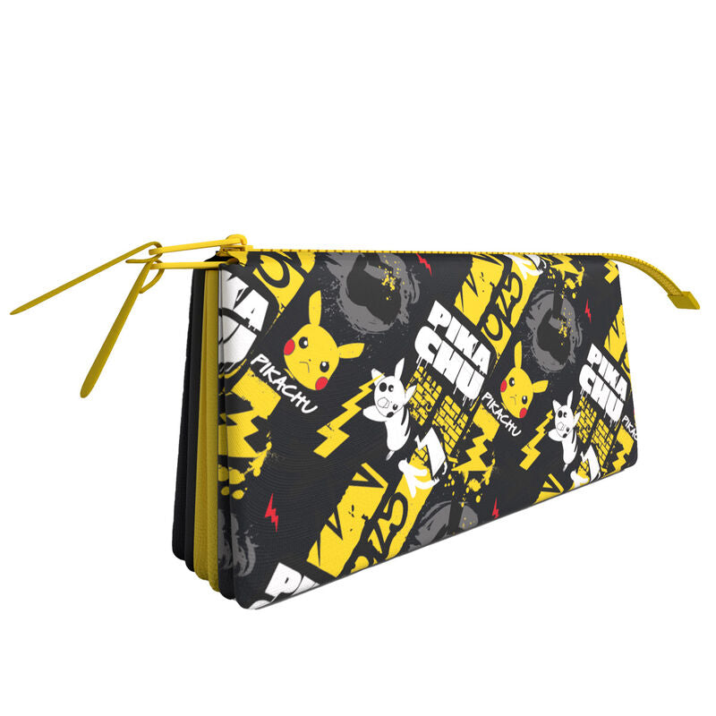 Pokemon Pikachu Triple Pencil Case