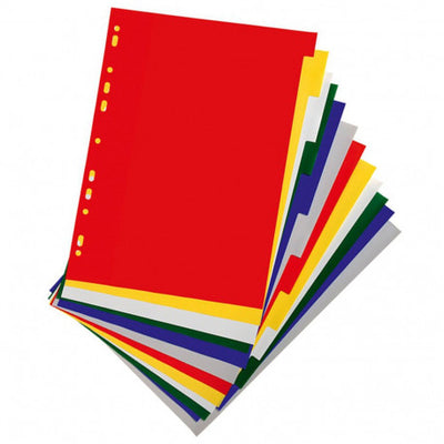 Plastic A4 Dividers X12 Colored