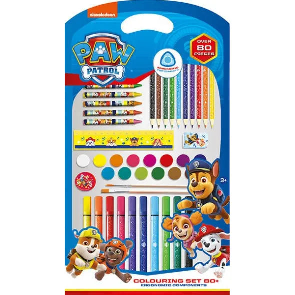 Paw Patrol Colouring Set X 80 Pcs +