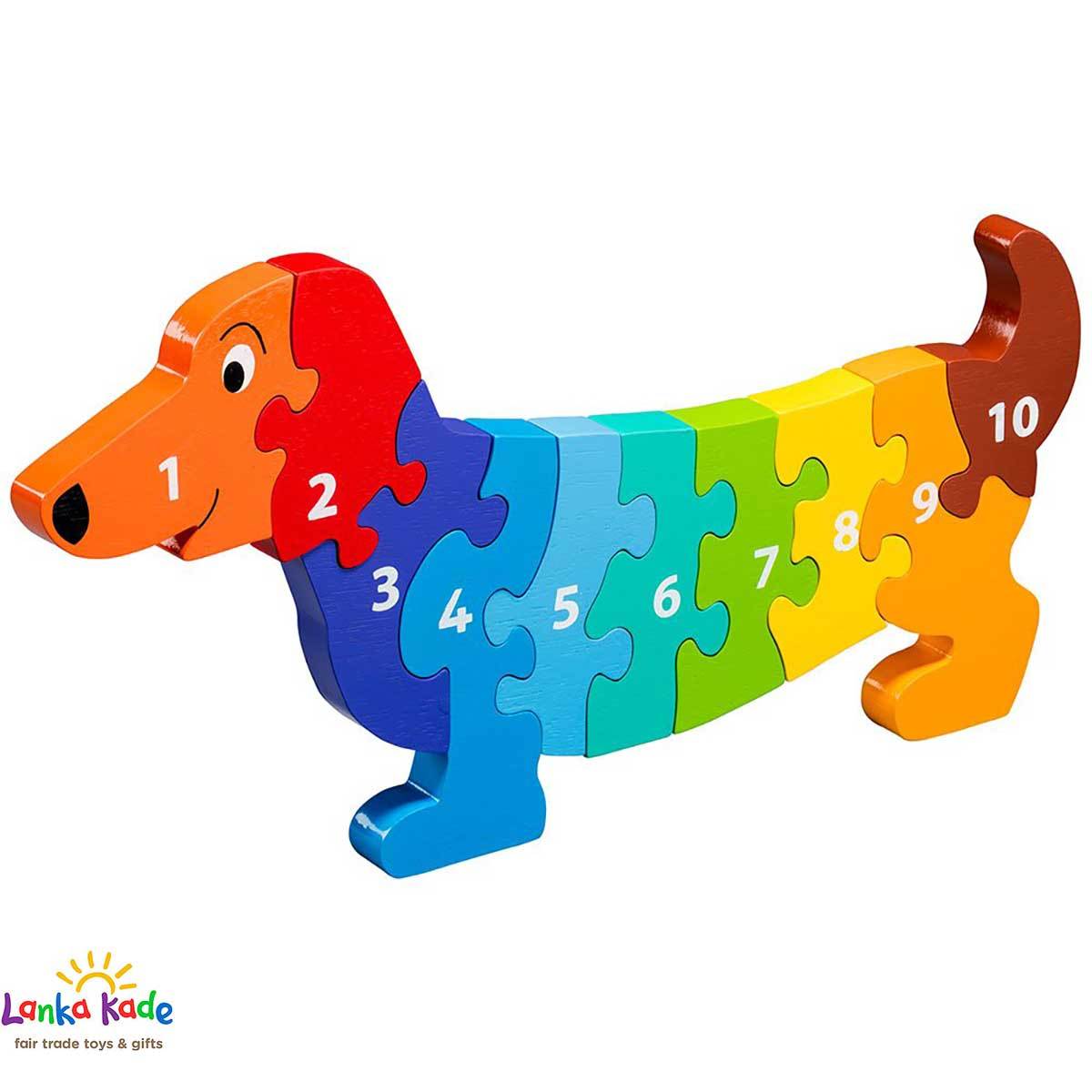 Wooden Jumbo Dog Floor Jigsaw 1-10