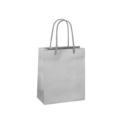 Small Gift Bag - Matt Silver - 7.5 X 15 X H19Cm