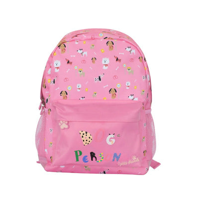Dog Person Pink Backpack 1 Zip Fit A4