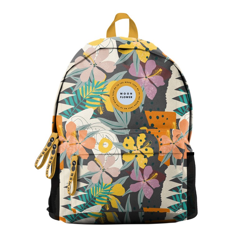 Moonflower Backpack 1 Large Compartment Fit A4