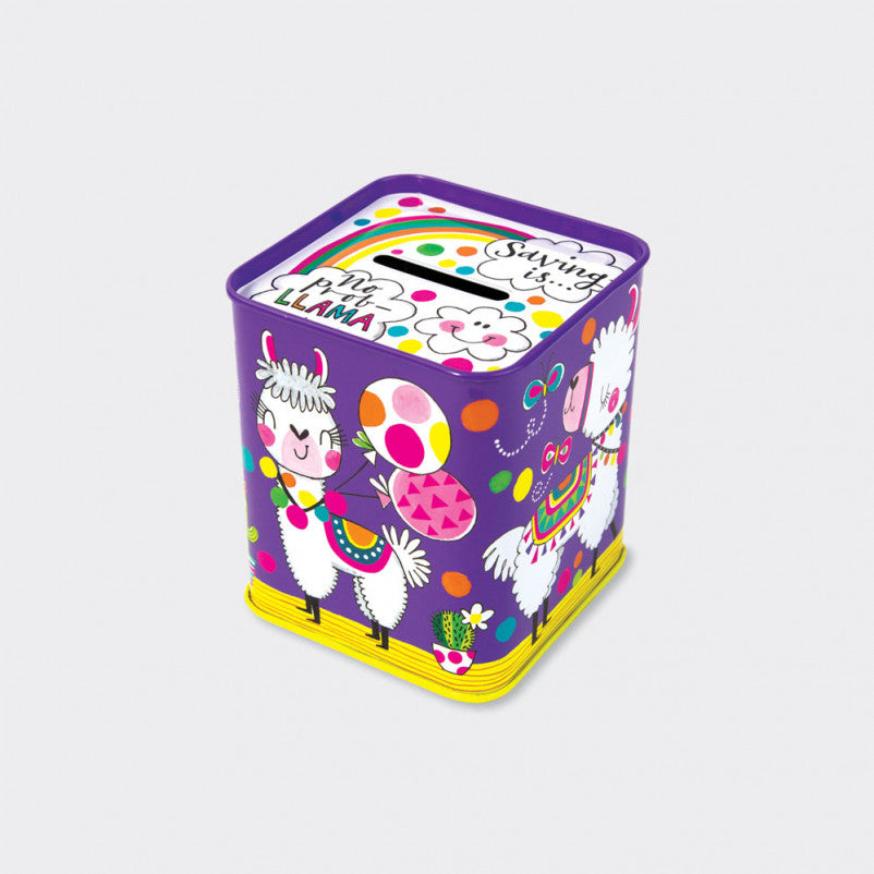 Tin Money Box – Saving Is No Prob-Llama