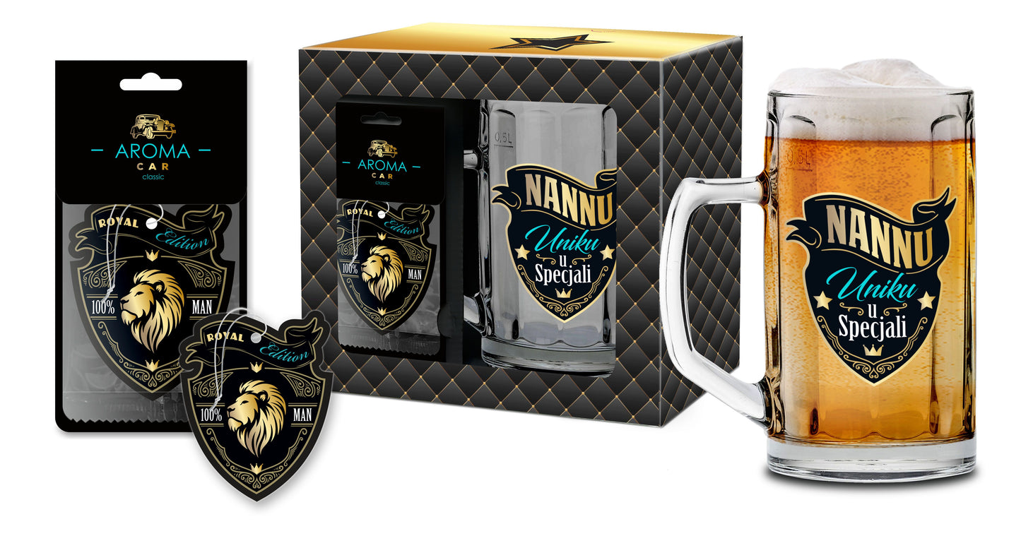 Nannu - Beer Mug And Car Freshener Set