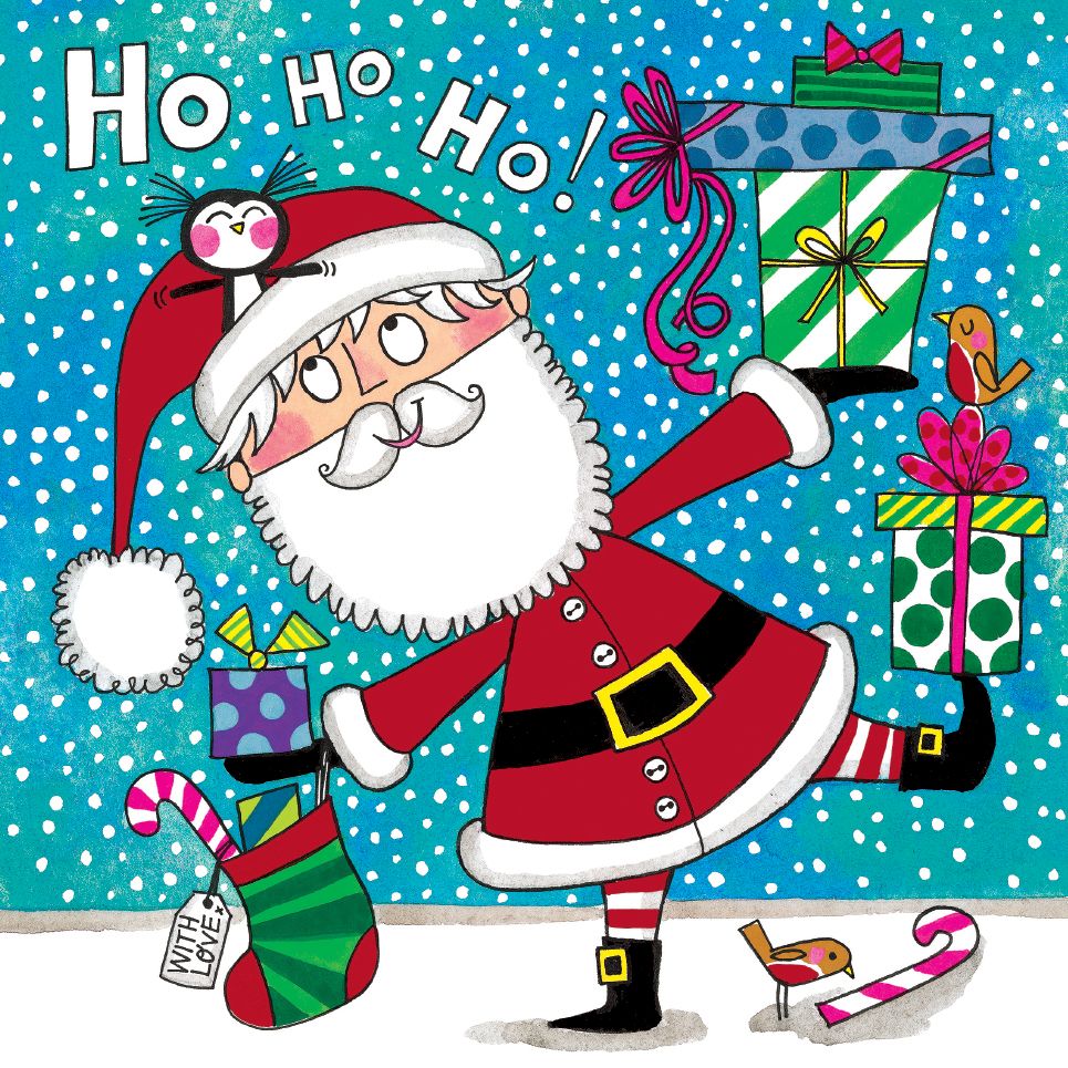 Christmas Jigsaw Card - Ho Ho Ho With Love