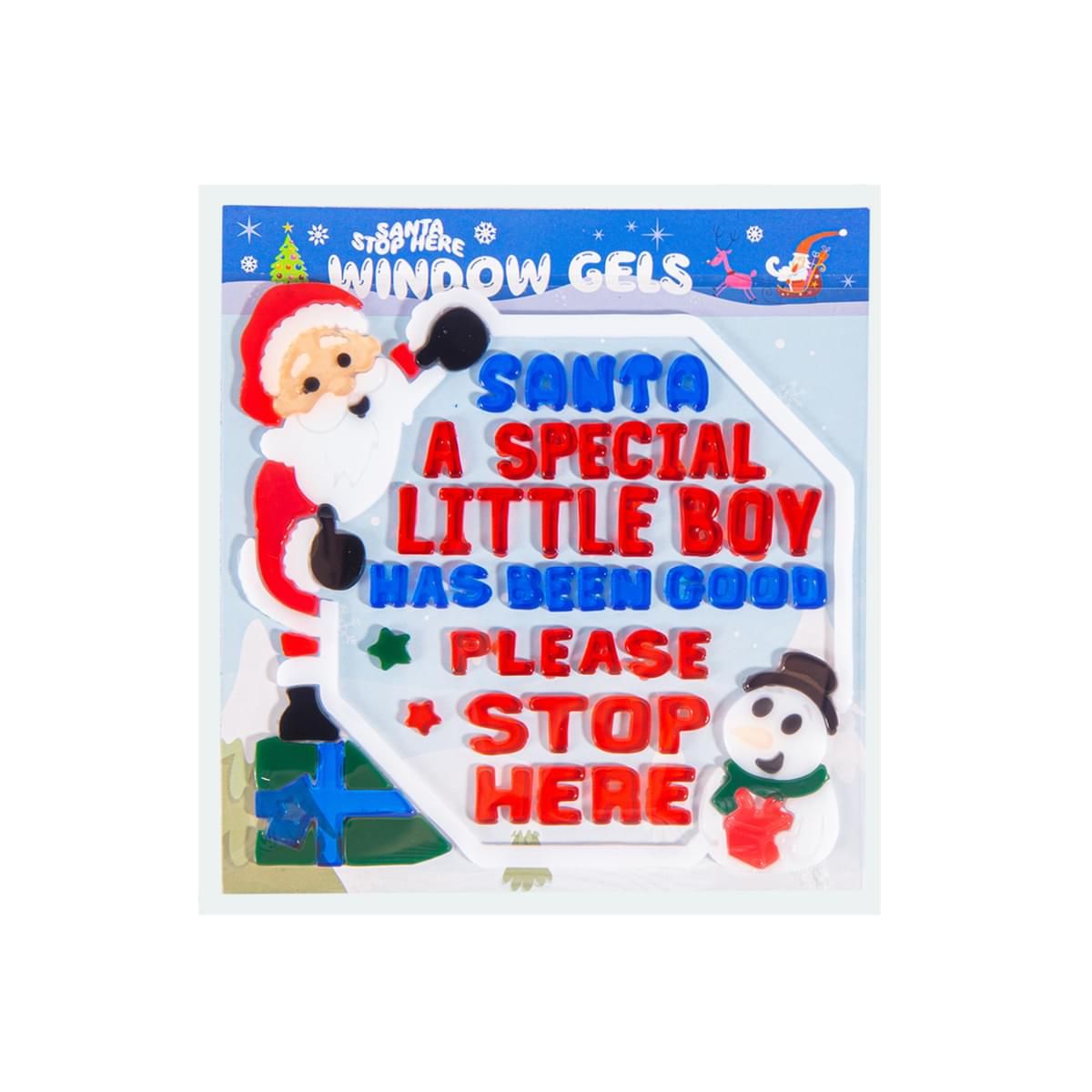 Window Gel Stickers - Santa A Special Little Boy
