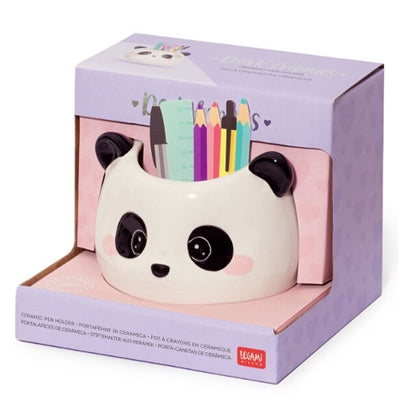 Ceramic Panda Pen Holder