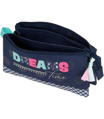 Dreams Time 2 Zip 3 Pocket Pencil Case