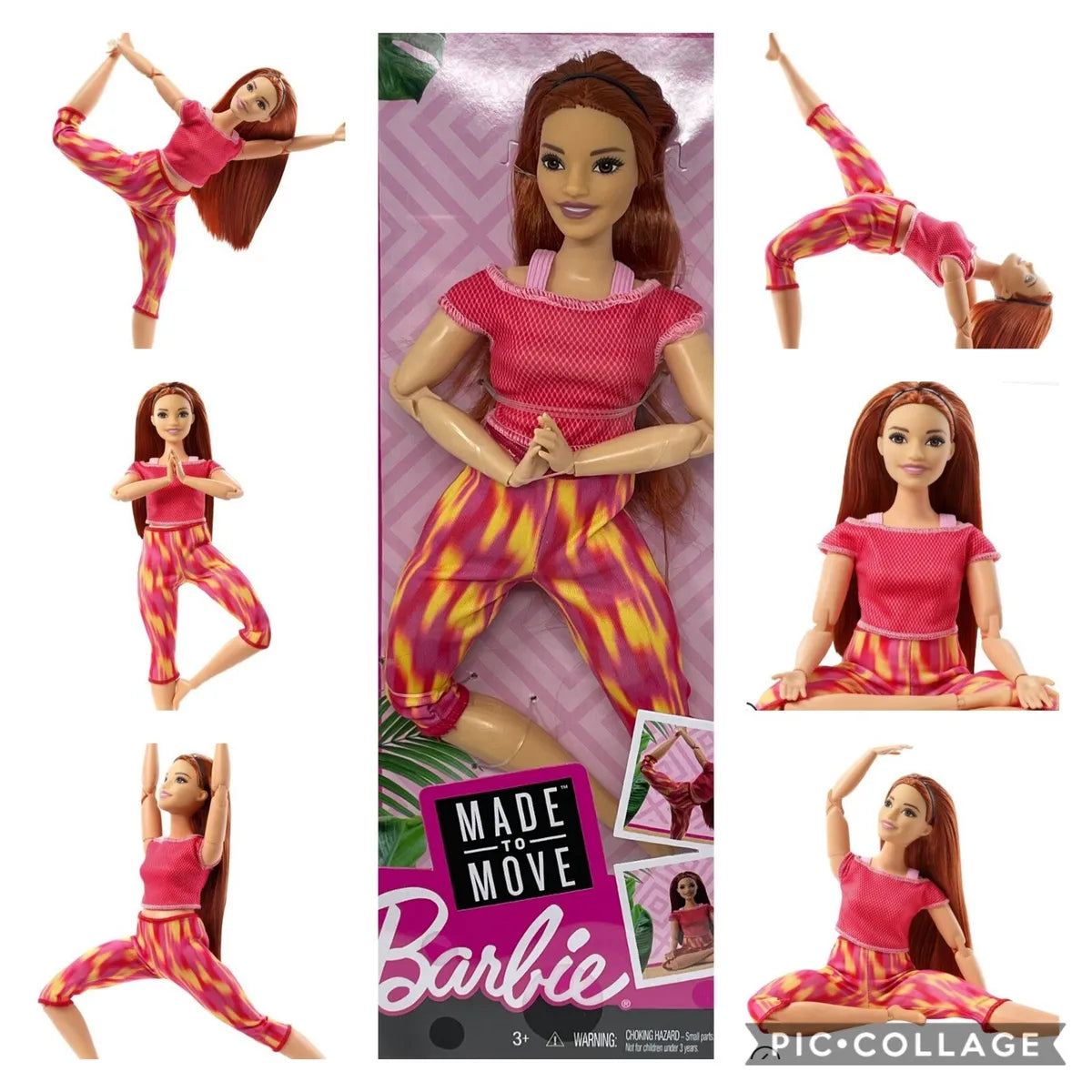 Barbie Made To Move Doll Orange Dye Pants