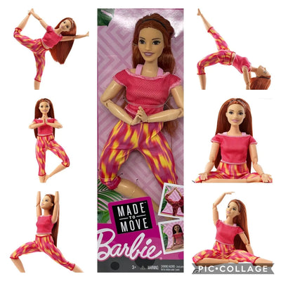 Barbie Made To Move Doll Orange Dye Pants