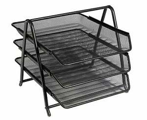 Paper Mesh Trays X3 Black