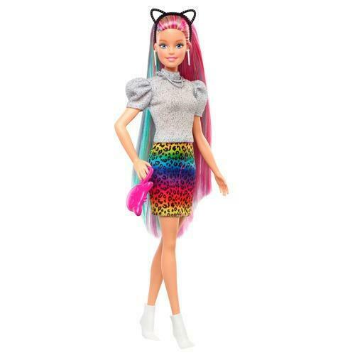 Barbie Leopard Rainbow Hair With Doll