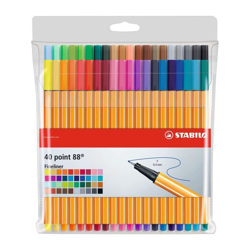 Fineliners Point 0.4Mm X40