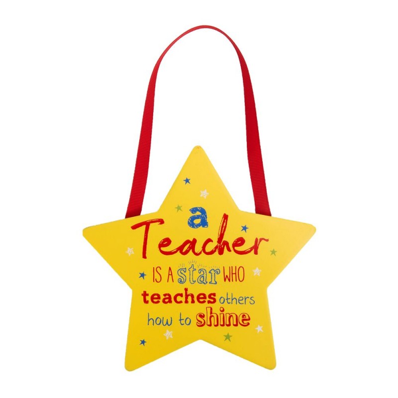 Star Shaped Plq "A Teacher Is A Star"