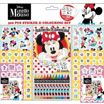 Minnie Mouse Sticker & Colouring Set X 500 Pcs