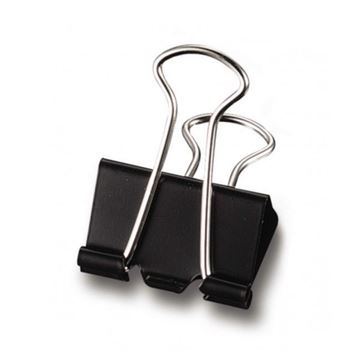 Black Binder Clips 19mm - x 1 pcs