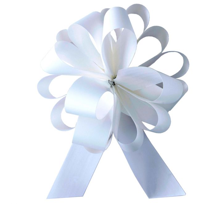 Foil Gift Pull Bow - White