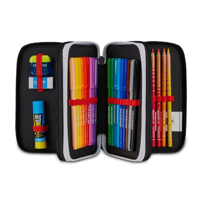 Milan 3 Zipper Filled Pencil Case