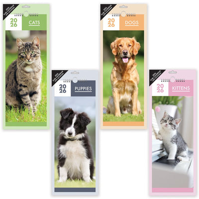 Slim Cats AND Dogs Calendar 2026